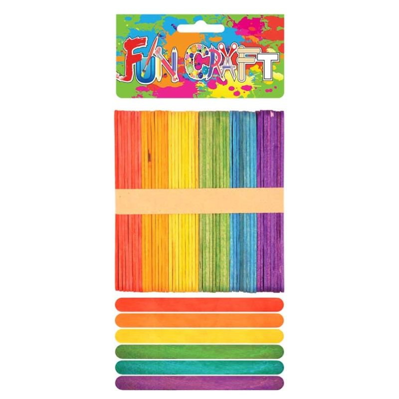 Rainbow Wooden Craft Sticks
